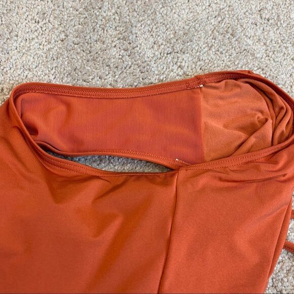 Niptuk Laceup one piece swimsuit burnt orange Sz CAN10/US8 - Picture 6 of 8